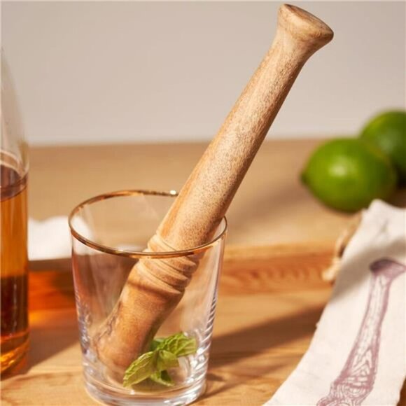 Wood Cocktail Muddler for Mojitos Mint Fruit Bar Tool with Storage Pouch - Picture 6 of 7